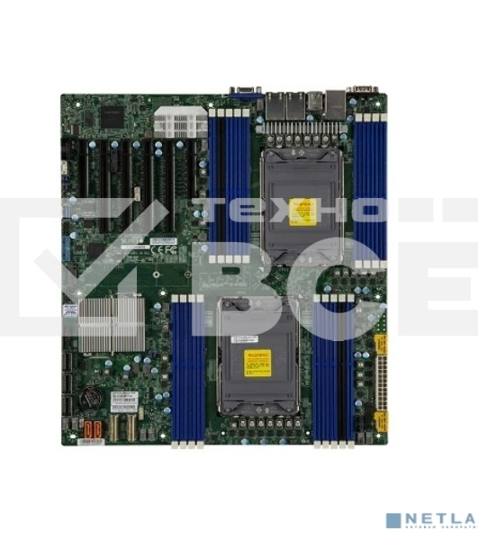 Серверная материнская плата Supermicro X12DPI-NT6-B, сокет LGA4189, Intel C621A, DDR4 ECC, 18xDDR4, 4xPCIe 4.0 x16, 2xPCIe x8, M.2, 14xSATA, 2x10GbE, 4xUSB 3.2, VGA, COM, E-ATX