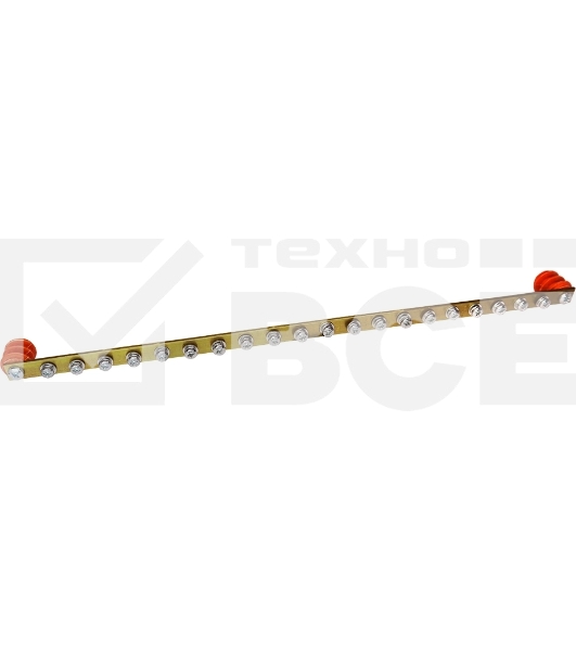 Шина заземления Lanmaster TWT-EBARH-1U-15X3/20 дл.482мм шир.15мм