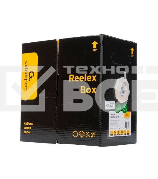 Кабель Cablexpert FPC-5004E-SOL/100, FTP indoor 4x2x0.48, CCA, кат.5е,  однож., 100м, box, серый