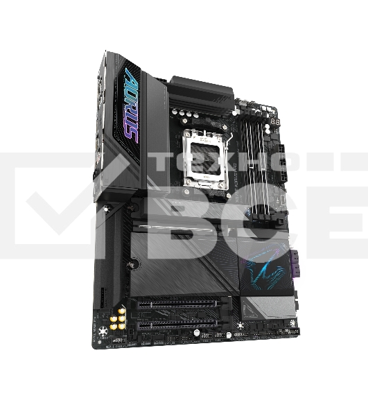 Материнская плата Gigabyte X870E AORUS PRO, AM5, AMD X870E, 4xDDR5, 4xSATA, 4xM.2, 1xPCI-E 5.0 x16, 1xPCI-E 4.0 x4, 1xPCI-E 3.0 x4, 1xHDMI, 1xUSB-C (DP), 1x 2.5Gb LAN, 2xUSB-A 2.0, 4xUSB-A 3.2 Gen 1, 3xUSB-A 3.2 Gen 2, 2xUSB-C 3.2 Gen 2 (USB4), 2x3.5 мм, 