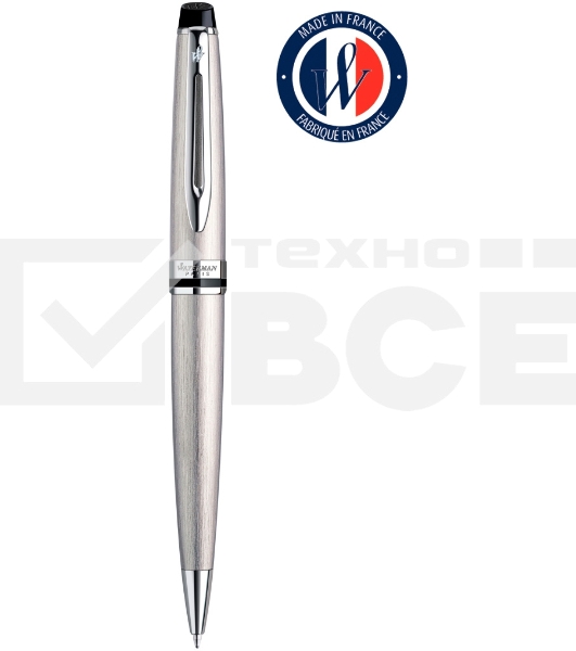 Ручка шариковая Waterman Expert 3 (CWS0952100) Stainless Steel CT M син. черн. подар.кор. сменный стержень 1стерж. кругл. 1цв.