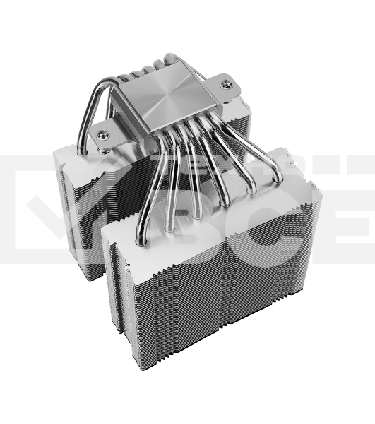 Кулер для процессора/ Thermalright Royal Knight 120 (4-pin PWM, 156mm, Ni/Cu, 6x6mm, 2x120mm, 80.45CFM/56.36CFM, 29.4dBA/28.4dBA, 2150RPM/1900RPM, S: 1200, 1700, 1851, 2011, 2066, 115X, AM4, AM5, black)