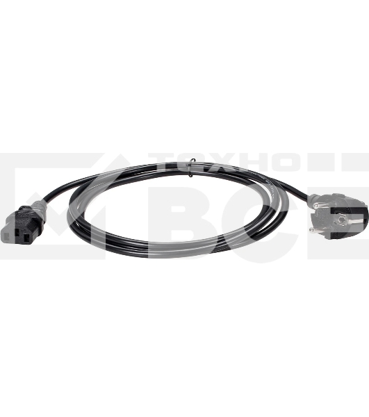Кабель компьютер - розетка 220V EU (угловой) 3GX0,5mm2, 1,8m, медь, Telecom