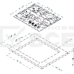 Варочная поверхность Kuppersberg FS 610 C Bronze, газ, Classic, 61 см, автоматический электроподжиг, газ-контроль, SABAF конфорки, чугунные решетки, цвет бежевый, цвет фурнитуры бронзовый, фото 1