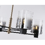 Люстра Ambrella light LH57041/6 BK/DBS/SM черный/темная латунь/дымчатый E14/6 max 40W D690*690, фото6
