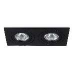 Встраиваемый поворотный точечный светильник Ambrella light TN102627/2 BK черный GU5.3 175*95*28, фото 1