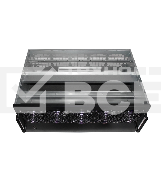 Корпус для майнинга Exegate EX270772RUS Pro 13-430 <без БП, 2*USB, 5*fan 120мм, места под: 13 видеокарт, 2 БП>