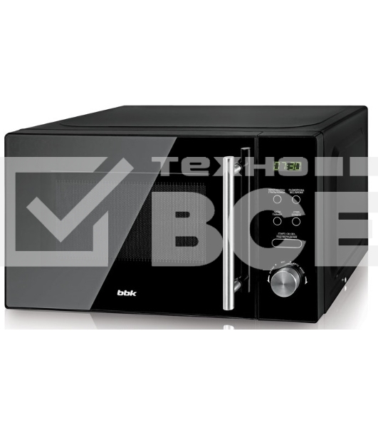Микроволновая печь BBK 20MWG-732T/B-M черный, 20 л, 700 Вт, переключатели - поворотный механизм/кнопки