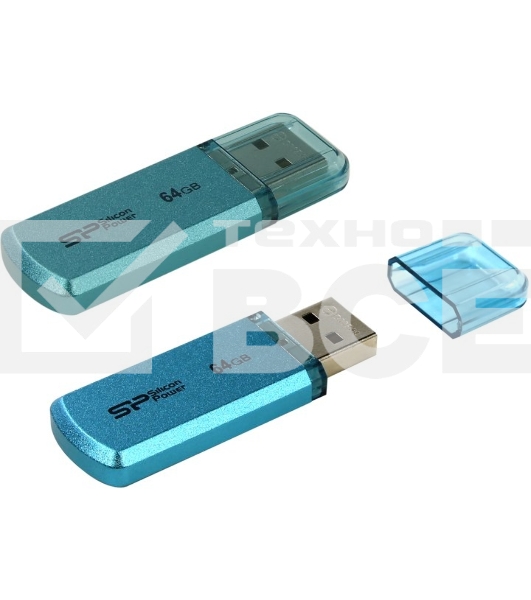 Флешка USB Silicon Power R/W 64Gb Helios 101 SP064Gb,UF2101V1B USB 2.0 синий