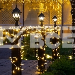 Гирлянда «Нить» 10 м, 200 LED, прозрачный ПВХ, цвет свечения теплый белый с эффектом мерцания (каждый 5-й) NEON-NIGHT, фото2