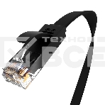 Патч-корд Greenconnect PROF плоский прямой 10.0m, UTP медь кат.6, черный, позолоченные контакты, 30 AWG, GCR-LNC616-10.0m, ethernet high speed 10 Гбит/с, RJ45, T568B, фото7