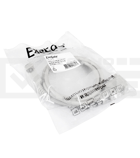Кабель нуль-модемный Exegate EX284952RUS RS-232 ExeGate EX-CC-134-1.8 (DB9F/DB9F, 1,8м)