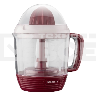 Соковыжималка цитрусовая Scarlett SC-JE50C08 25Вт рез.сок.:1200мл. красный/белый