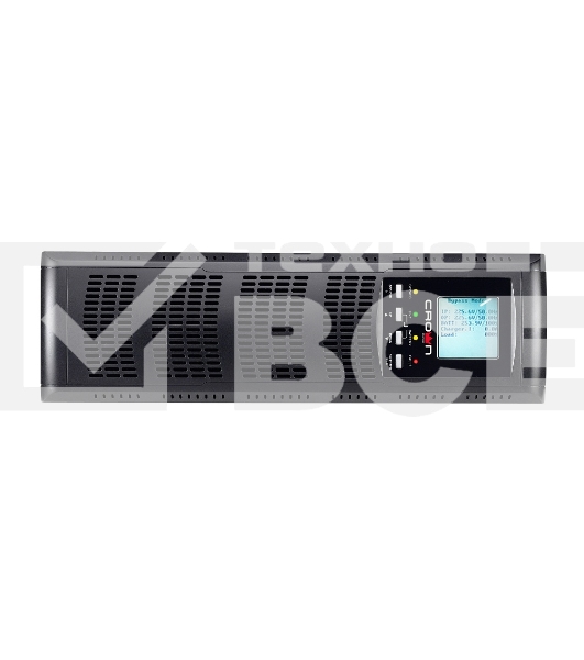 Источник бесперебойного питания CROWN On-Line CMUOA-300X-10K 10000VA/9000W, корпус металл, TOWER&RACK, 3U+3U, АКБ 16*12V/7AH, PF-0.9, AVR 110-300V, порт USB+RS-232, EPO, розетки - клемная колодка (Ph+N+GND), входной кабель 2,5 м, вентилятор охлаждения, ав