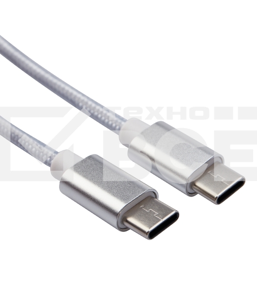 Кабель Type-C - Type-C 2,4A/1m/PVC/white/Rexant