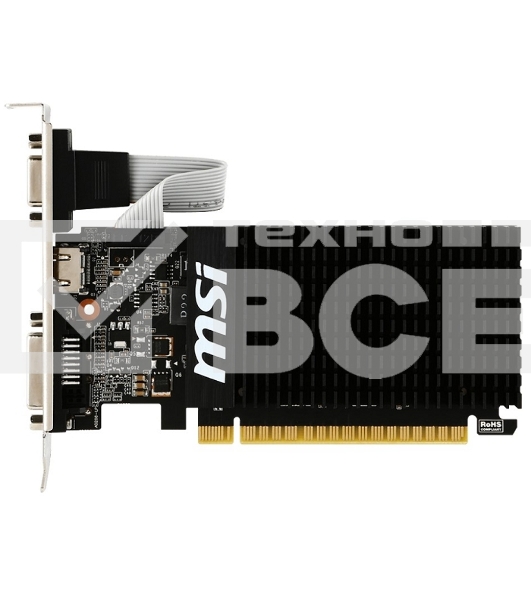 Видеокарта MSI PCI-E GT 710 2GD3H LP nVidia GeForce GT 710 2048Mb 64bit DDR3 954/1600 DVIx1/HDMIx1/CRTx1/HDCP Ret low profile