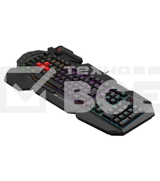 Клавиатура A4Tech Bloody B310N черный USB Multimedia for gamer LED (подставка для запястий) (B310N)