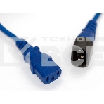 Кабель Hyperline PWC-IEC13-IEC14-0.5-BL кабель питания монитор-компьютер IEC 320 C13 - IEC 320 C14 (3x0.75), 10A, прямая вилка, 0.5 м, цвет синий, фото 1