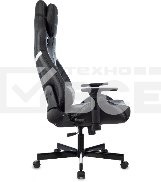 Кресло игровое Knight Thunder 5X черный эко.кожа крестов. металл