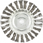 Щетка Matrix для УШМ, 125 мм, М14, Плоская, крученая проволока 0,8 мм, фото4