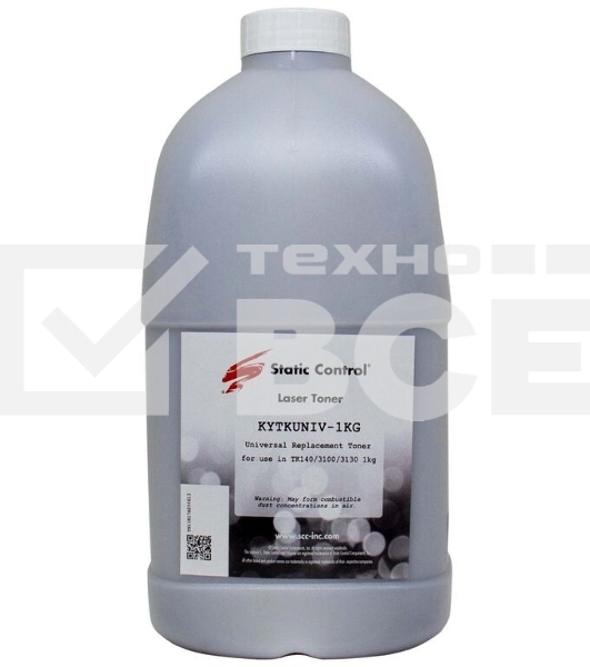 Тонер Static Control KYTKUNIV-10KG черный флакон 10000гр. для принтера Kyocera TK-120/130/140/160/170/1130/1140/3100/3110/3120/3130/4105/435