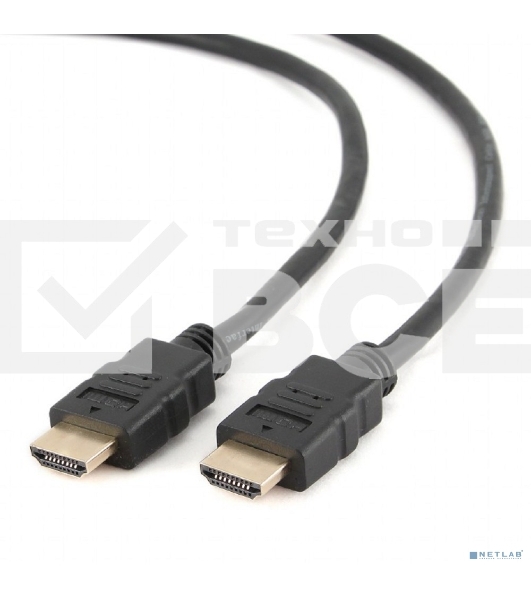Кабель Cablexpert HDMI CC-HDMI4-20M, 19M/19M, v2.0, медь, позол.разъемы, экран, 20м, черный, пакет