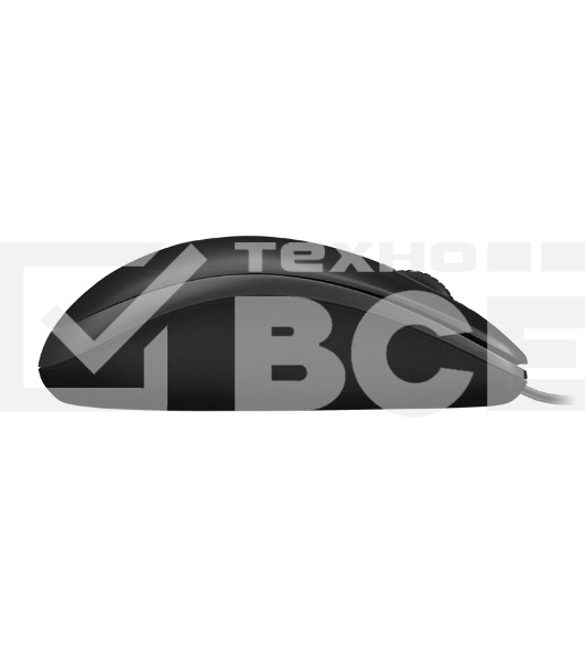 Мышь проводная Logitech B100 черный, 1000 dpi, USB, кнопки - 3