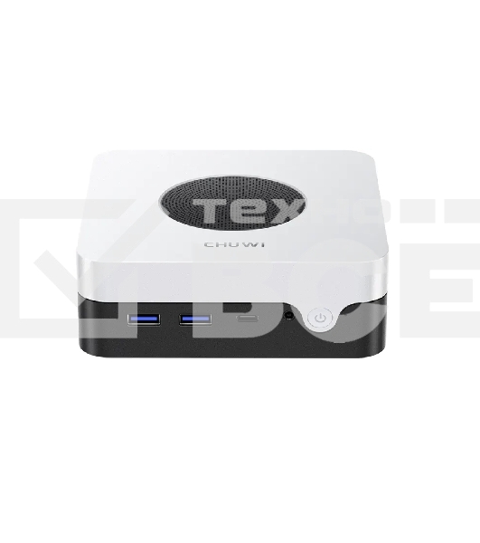 Компьютер Chuwi LarkBox X  Intel N-series N100(0.8Ghz)/12288Mb/512SSDGb/Int:Intel UHD Graphics/BT/WiFi/war 1y/0.4kg/Grey+White/Win11Pro + USB2.0*2/USB3.2*2/Type-C*1/HDMI*1/DP*1/RJ45*2/WIFI6,BT5.2/bracket