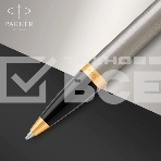 Ручка шариковая Parker IM Core K321 (CW1931670) Brushed Metal GT M син. черн. подар.кор., фото4