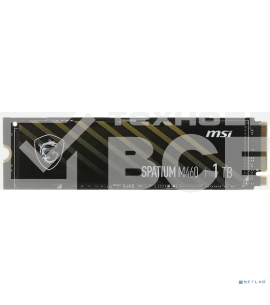 Накопитель SSD MSI SPATIUM M460, 1Tb, M.2 2280, PCIe 4.0 x4, NVMe, R/W 5000/4500