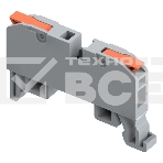 Клемма СМК Rexant 222-221D/222-2411 (аналог 222-4111D) проходная 1-полюсная на DIN-рейку (0,2-2,5 мм²) серый (60 шт./уп.), фото 1