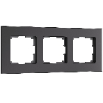 Рамка на 3 поста Senso (черный, стекло soft-touch) W0033108, фото 1