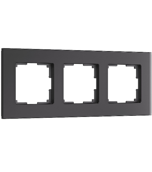 Рамка на 3 поста Senso (черный, стекло soft-touch) W0033108