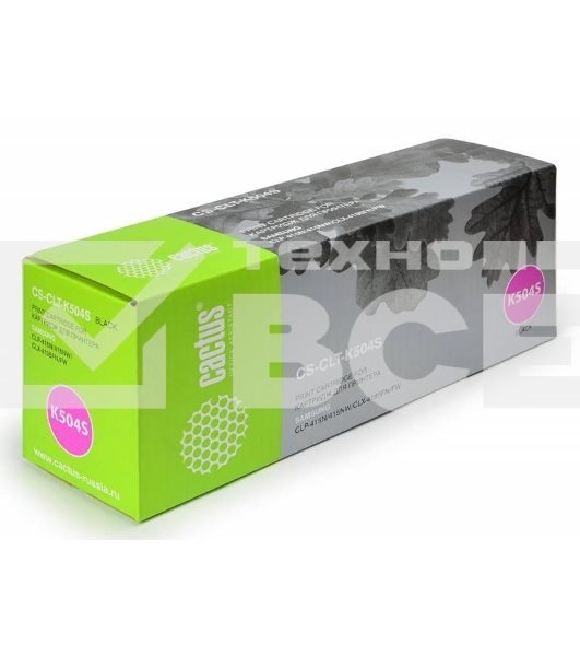 Картридж Cactus CS-CLT-K504S черный (2500 стр) для Samsung CLP 415N/ CLX 4195FW/ 4195FN