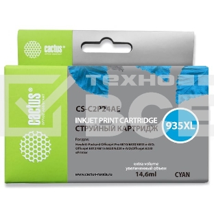 Картридж струйный Cactus CS-C2P24AE №935XL голубой (15мл) для HP DJ Pro 6230/6830