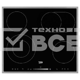 Встраиваемая электрическая варочная поверхность Beko HIC 64503 TX, Черный