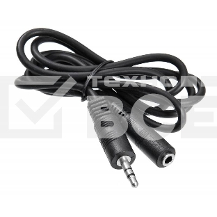 Кабель-удлинитель аудио Buro BAAC003-1 Jack 3.5 (m)/Jack 3.5 (f) 1м. черный