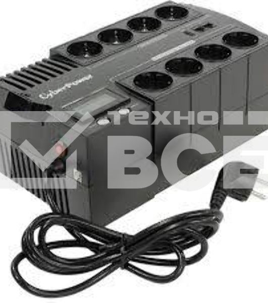 Источник бесперебойного питания CyberPower BS850E NEW линейно-интерактивный 850ВА/480Вт, 4+4 евророзетки, USB UPS Line-Interactive CyberPower BS850E NEW 850VA/480W USB (4+4 EURO)