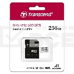 Флеш карта microSD 256GB Transcend microSDXC Class 10 UHS-I U3, V30, A1, (SD адаптер), TLC, фото 1