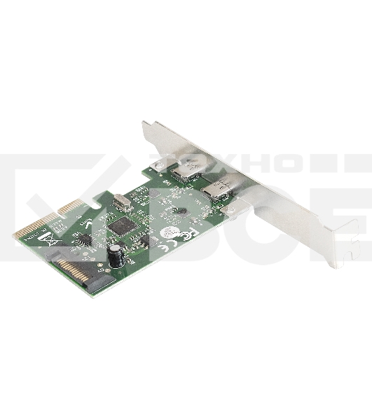 Контроллер ExeGate EXE-313 PCI-Ex4, 2*USB3.1 Type-C ext, разъем доп.питания (OEM)