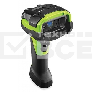Сканер штрих-кода ручной Zebra DS3678 2D Imager (дальнобойный), беспроводной, USB, Bluetooth, зеленый/чёрный