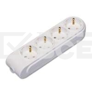Колодка удлинителя 4-м с заземл. защ. шторки Makel N4210000