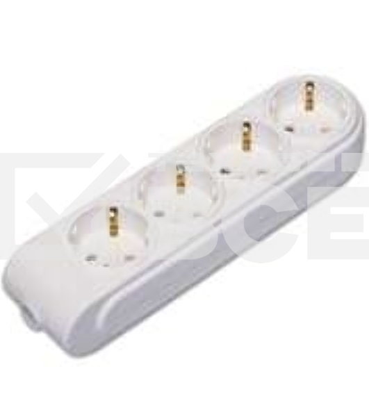 Колодка удлинителя 4-м с заземл. защ. шторки Makel N4210000