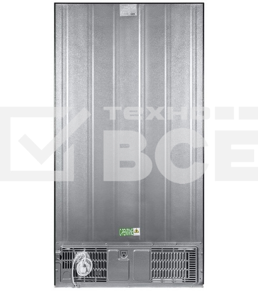 Холодильник Maunfeld MFF177NFSB черный глянц. инвертер двухкамерный Side by Side 263/170л морозилка сбоку
