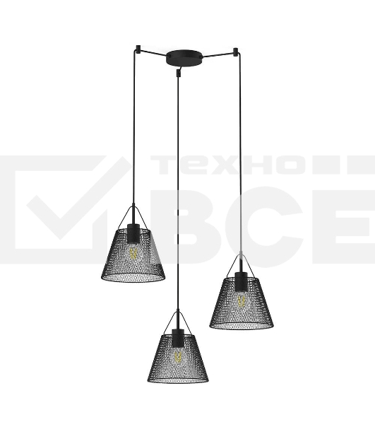 Светильник подвесной HIPER H155-4 3E2740Вт черный