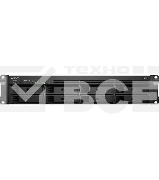 Сетевое хранилище Synology Rack 2U, QC2.2GHzCPU/4GbDDR4(upto32)/RAID0,1,5,6,10/upto 8 hot plug HDDs SATA(3,5'or2,5')(upto 12 with RX418)/2xUSB3.2/1eSATA/iSCSI/4xGbE(+1Expslot)/2xIPcam(upto 40)/2xPS/norail