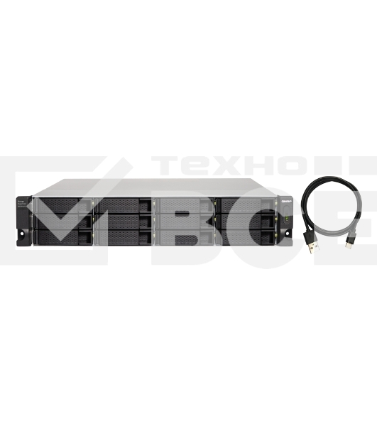 Полка расширения сетевого хранилища без дисков SMB QNAP TL-R1200C-RP USB 3.2 Gen 2 Type-C JBOD storage enclosure, 12-tray 3,5