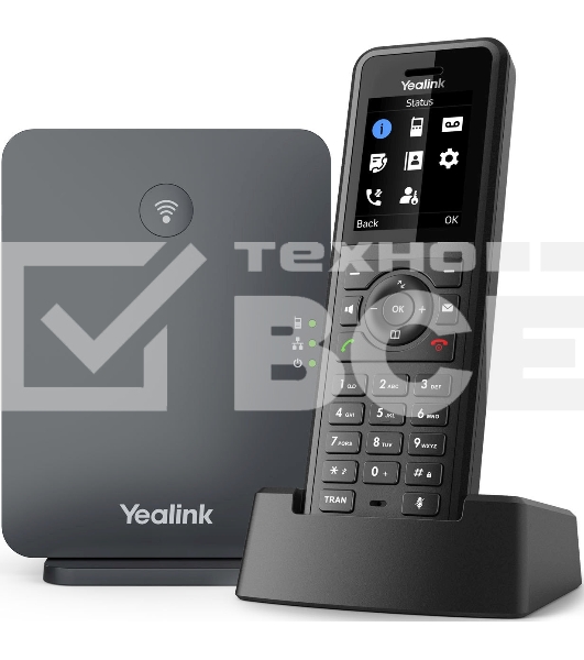 Телефон SIP Yealink W77P черный