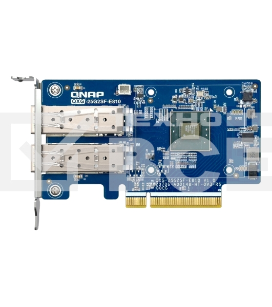 Сетевая карта/ QNAP QXG-25G2SF-E810 Dual Port 25Gbps/10Gbps SFP28 PCIe Gen4 x8
