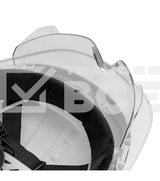 Каска защитная ударопр.«Форвард» (К-05),ABS/PC,комплект со встроен.очк.ОЧК-05 Форвард,белая Denzel
